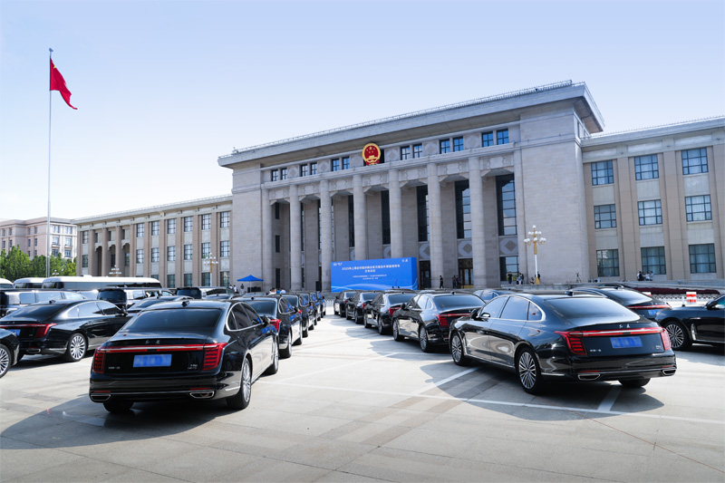 2025年上海合作组织峰会官方指定外事接待用车交车仪式举行
